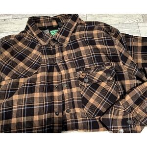 Hippy Tree Nomad Division Shirt Mens Flannel Long Sleeve Wool Blend Button Up LG